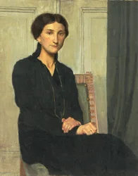 Jeune dame en robe noire